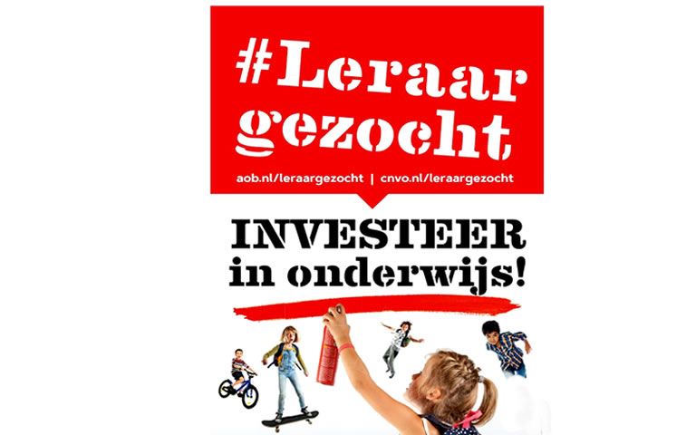 Acties Leraar gezocht en Investeer in onderwijs