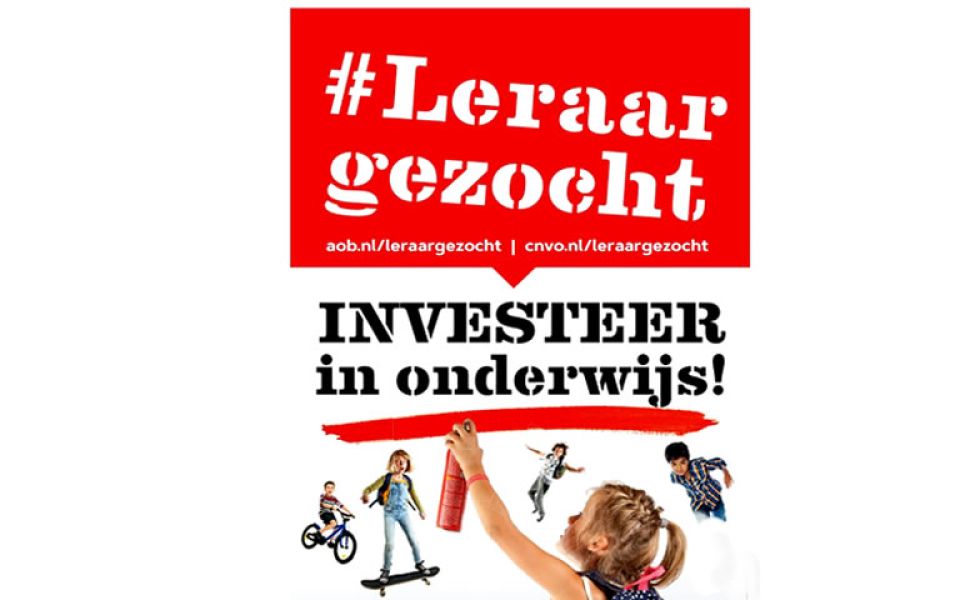 Acties Leraar gezocht en Investeer in onderwijs