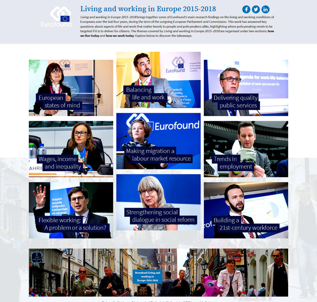 living and working in Europe 2015 - 2018 Eurofound