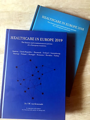 boekomslagen van Healthecare in europe 2018 en 2019