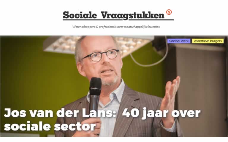 Jos van der Lans neemt afscheid en blikt terug op veertig jaar doorgronden van en schrijven over de sociale sector