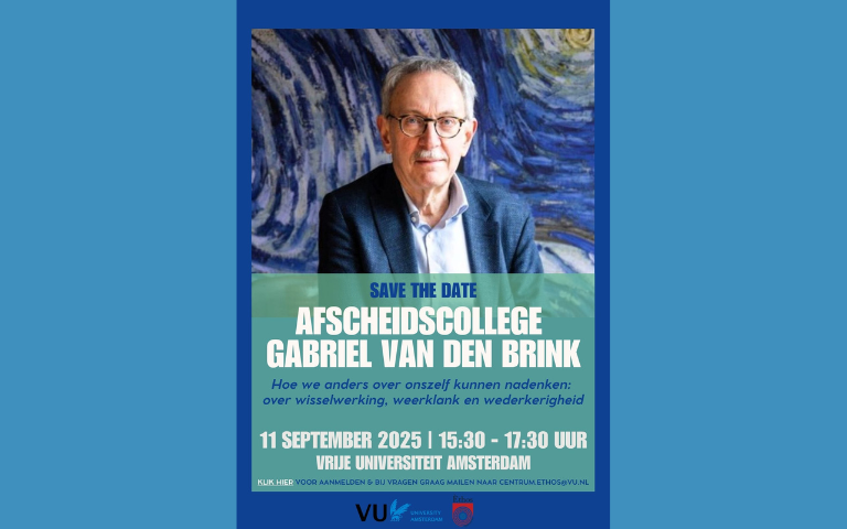 Uitnodiging Afscheidscollege Gabriel van den Brink - VU